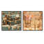 Cambridge - Ensemble de 2 collages carrés abstraits-101861063-101861064