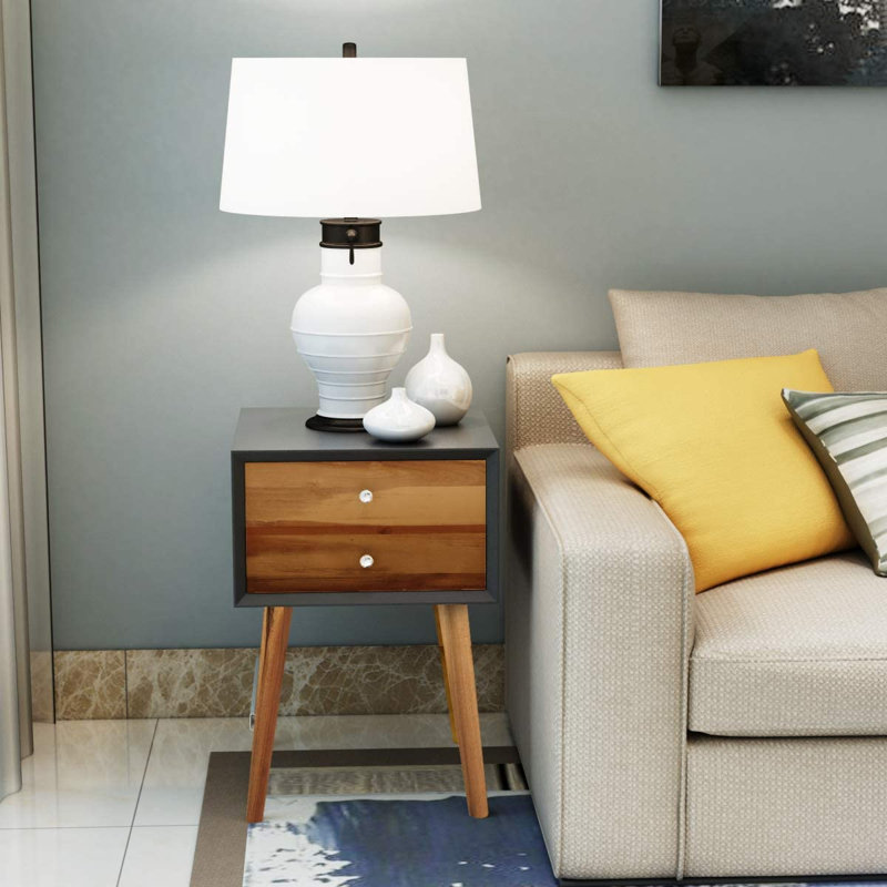 Olton End Table, Black, Brown
