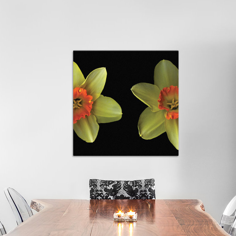 " The Face Off " by Magda Indigo, 37" H x 37" W x 1.5" D, Black Framed Canvas, No Mat