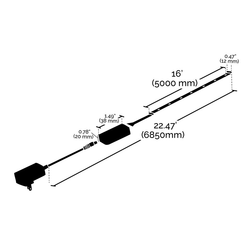 192" White Electric Outdoor Color-Changing LED Strip Light