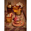 Prism Ice Bucket & Tongs - Amber/Honey