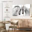 Couple de chevaux blancs sur toile, ensemble de 3 pièces-1387462414