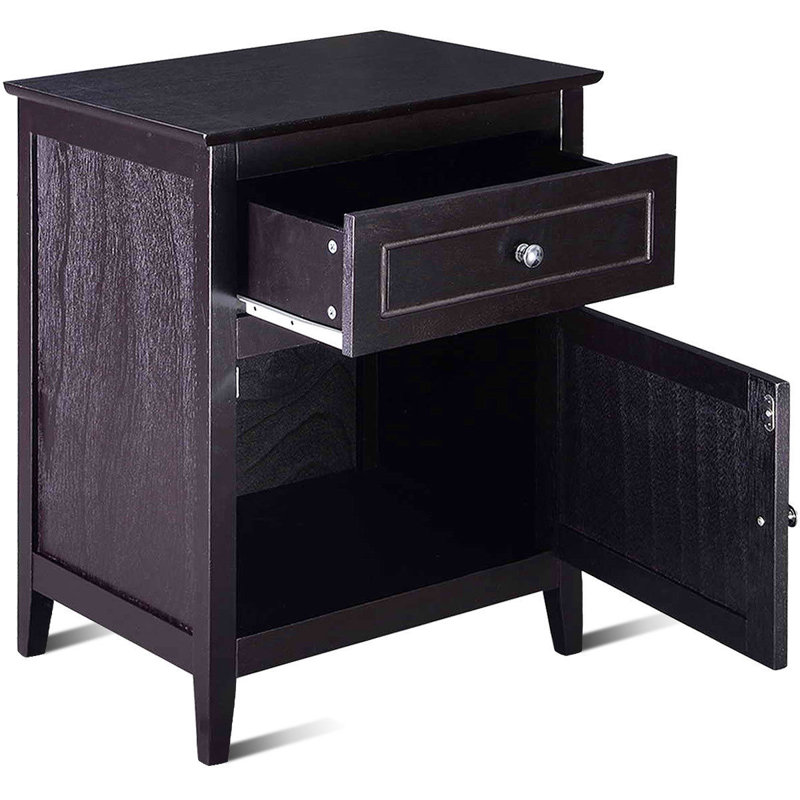 Table de chevet 1 tiroir en espresso