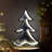 Pine Tree Outline Kanija Light Display 24.5"H