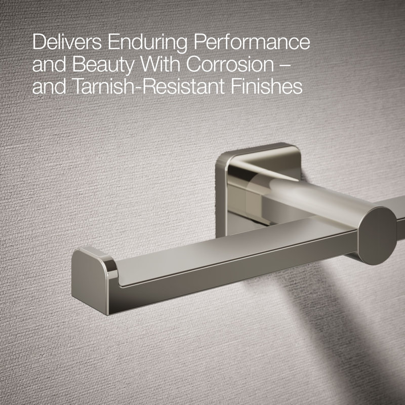 Parallel Double Toilet Paper Holder, Polished Nickel