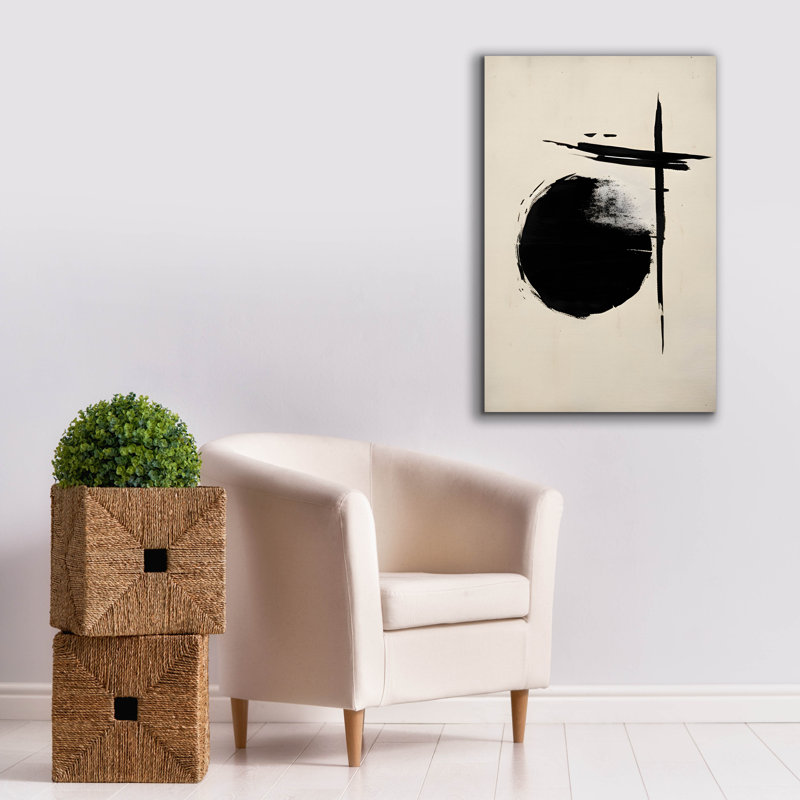 "Black & Neutral Abstract 6" par Petals Prints Design, H 40 po x l 26 po x P 1,5 po