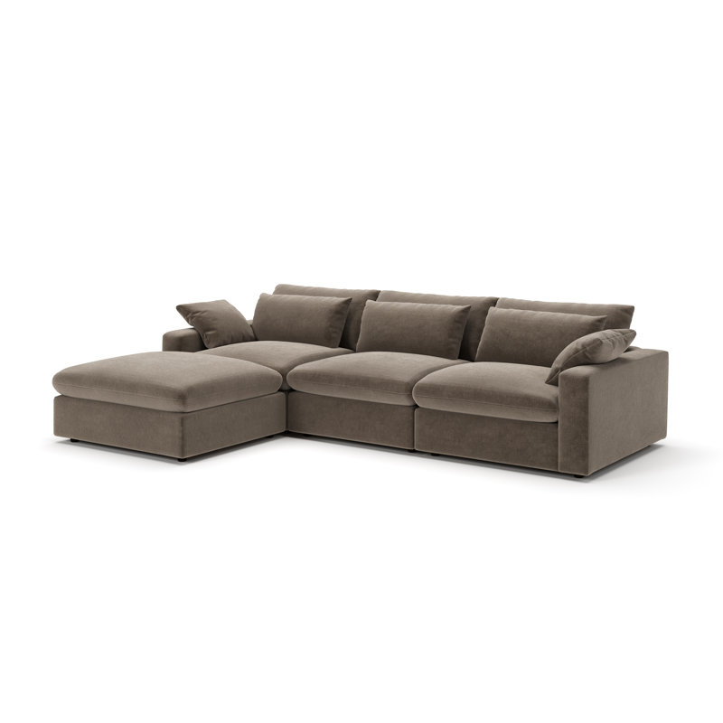 Remy Sectional, Andrew Driftwood Performance Chenille