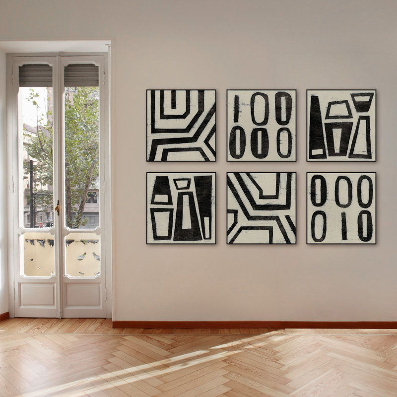 « symbols » hexaptych, H 16 po x l 16 po x L 1,5 po