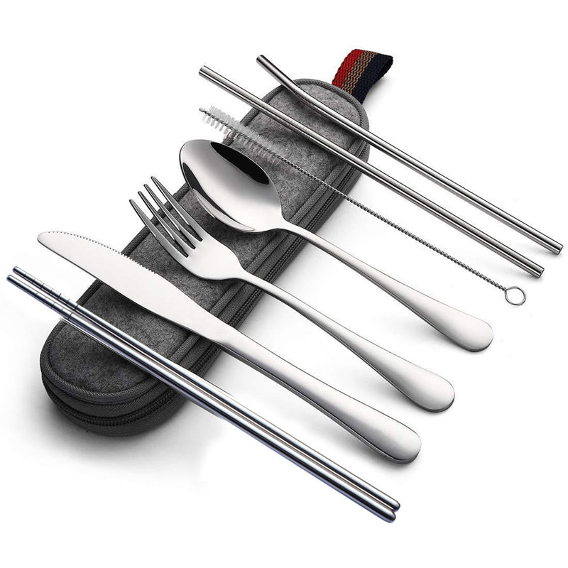 Wrought Studio™ Stainless Steel Flatware Set, Silver