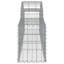 Bonique 60cm H x 200cm W Silver Metal Arched Gabion Baskets