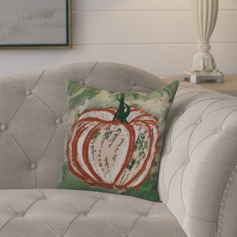 Housse de coussin d'extérieur carré, H 20 po x l 20 po x P 7 po, Orange foncé