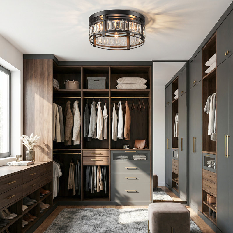 Kaelum 3 - Light Dimmable Crystal Flush Mount