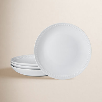 Fitz and Floyd Nerissa Beaded Coupe Salad Plate, Set Of 4