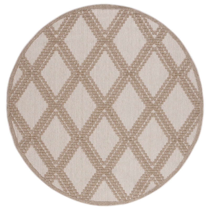 Brandii Performance Geometric Indoor/Outdoor Area Rug, Round 6'7"