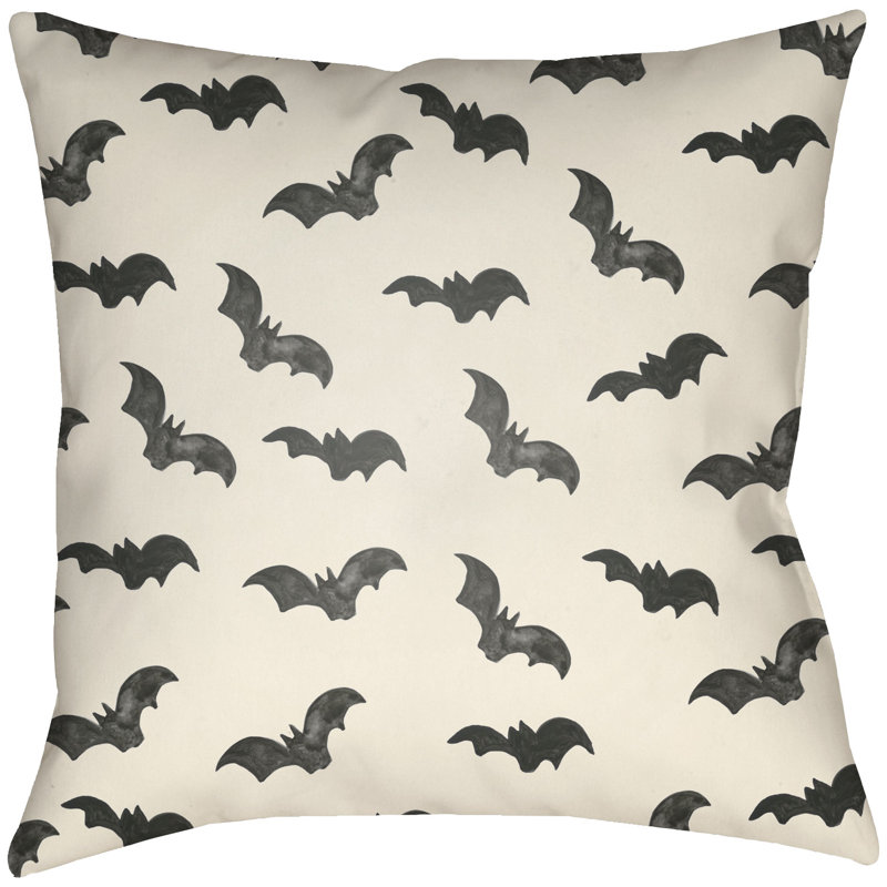 Lodge Cabin Bat Higuera Bat Indoor/Outdoor Throw Pillow, 16" H x 16" W