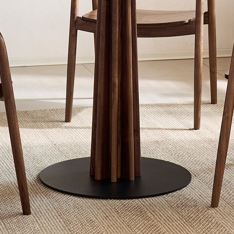 Table haut de gamme en noyer américain, H 29,52 po x L 39,37 po x l 39,37 po