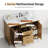 48" Free Standing Single Bathroom Vanity with Engineered Marble Top, Ceramic Sink, Backsplash-109176071-109176065