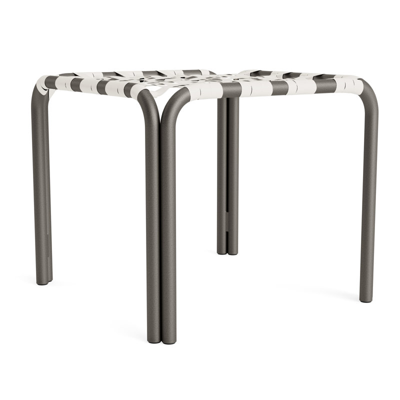 Kantan Outdoor Square Side Table, Mica, White Lite
