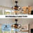 20" Caged Ceiling Fan Ceiling Fan with Quiet DC Motor and Remote Control