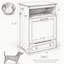 Armoire de rangement pour mangeoires pour animaux, avec bols surélevés pour chiens-136868825
