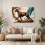 «Dogs Pointer», art mural en métal beige-134982307