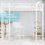 Lit simple à structure en fer blanc, bureau en L, escalier, chambre à coucher, conception peu encombrante, rampe facile à assembler, escalier des deux côtés, économie, plateau de table,-1939524873