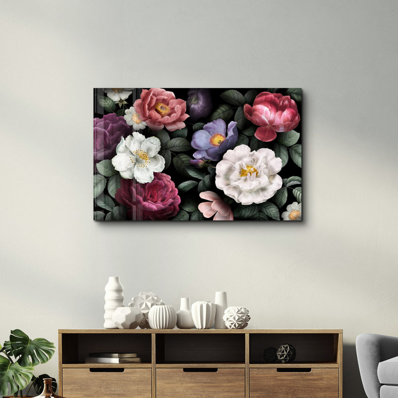 Elegant Tempered Glass Wall Art Painting, 13.8 x 21.7 inches | 100% Tempered Glass, Thickness: 0.16 inches | UV Printed for Vibrant Colors | Perfect for Home Decor, Living Room, & Office Spaces