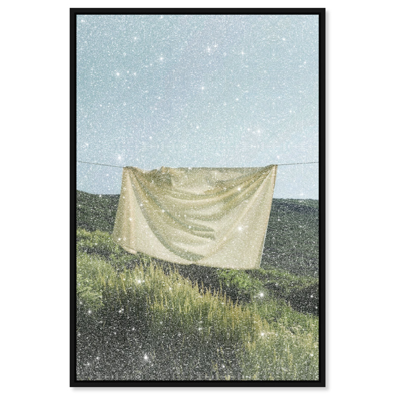 Floating Cotton I Print by Oliver Gal, 31"H x 21"W, Black Floater Frame