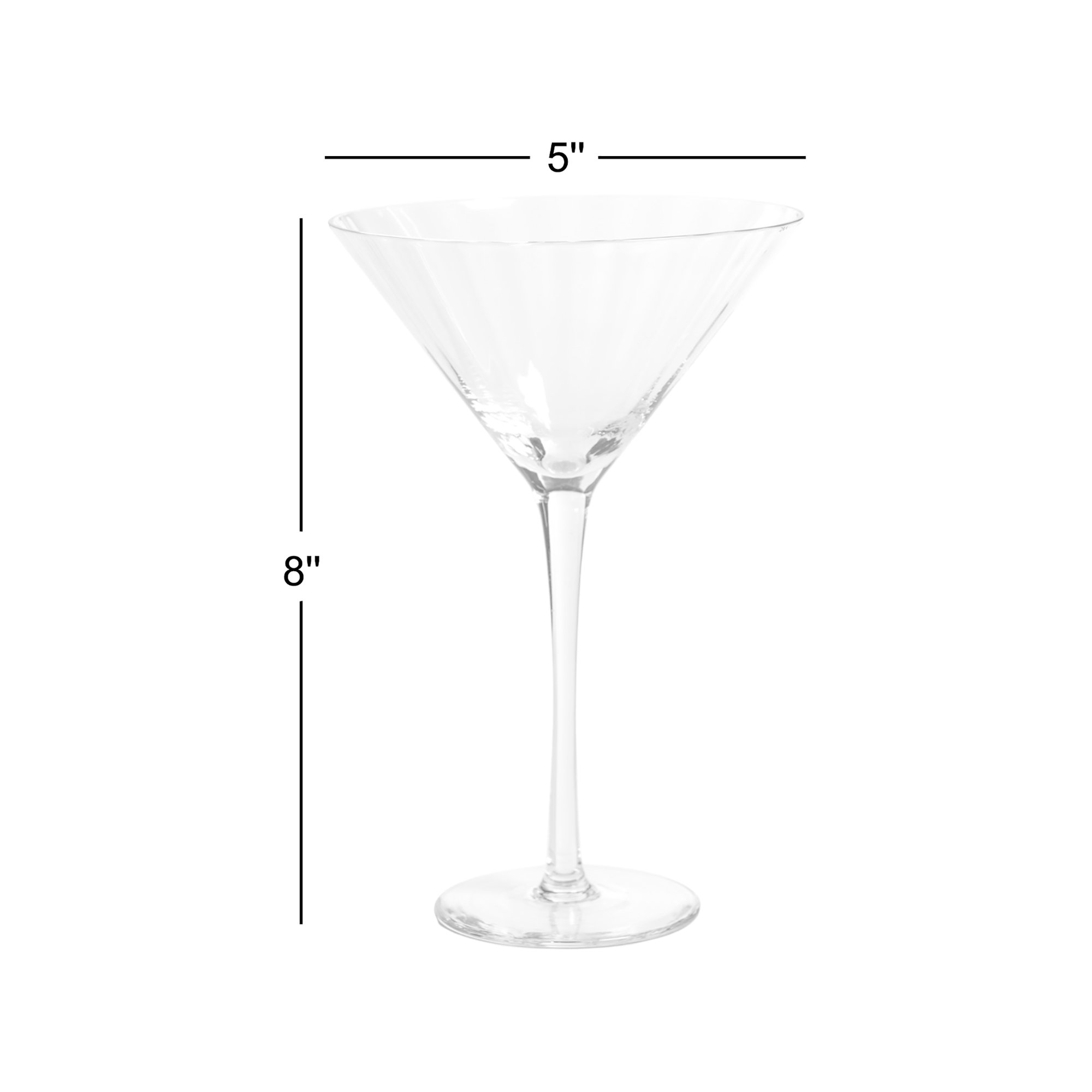 Malden Optic Martini Glasses, Set of 4, Wine