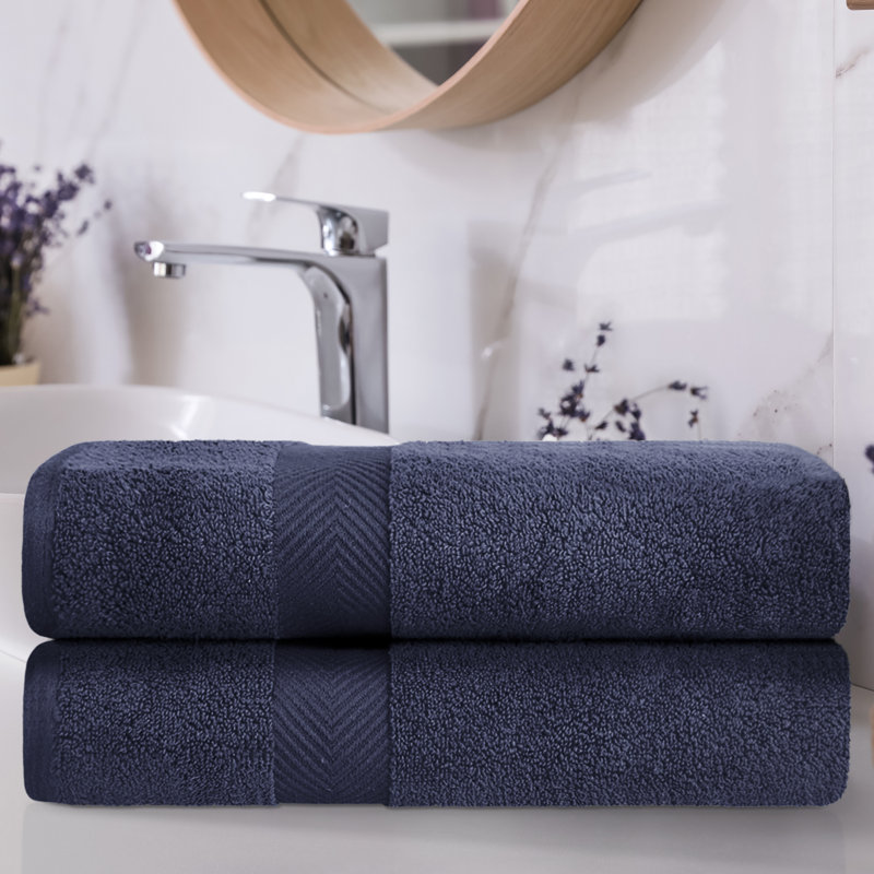 Drap de bain 100% coton Blue Nile Mills, Bleu minuit