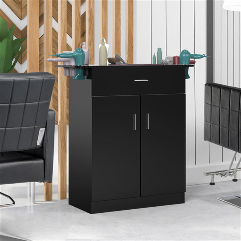 Armoire de rangement autoportante Black Salon Station