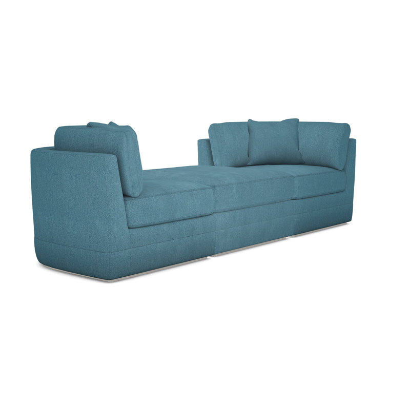 3-Piece Boyden Curved Corner Sectional, Wrenn, Ian Lagoon Polyester