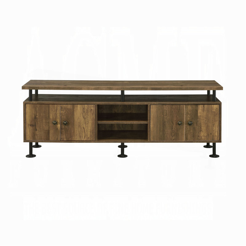 Meuble télé 2 tablettes Rustic Oak, H 23 po x L 24 po x l 16 po