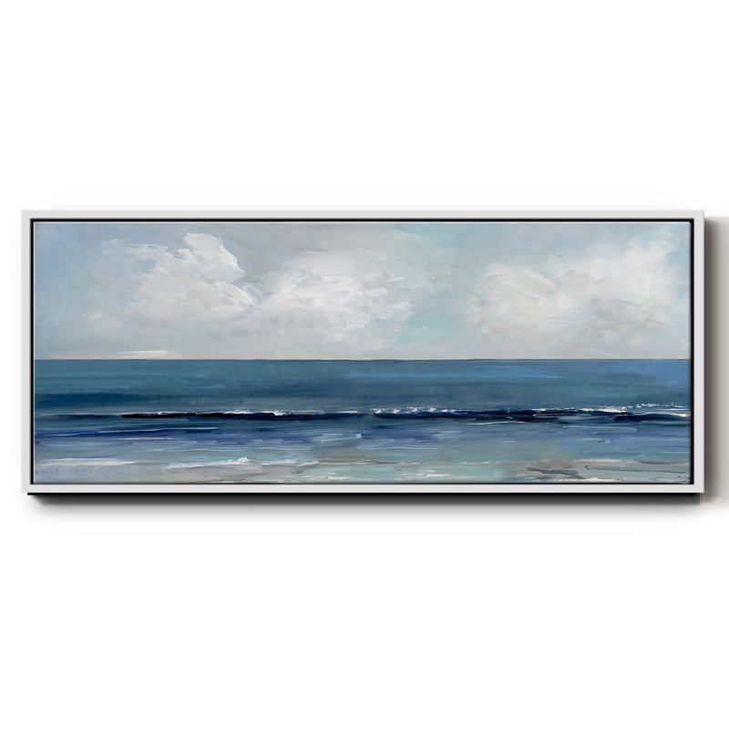 Blue Seas- Framed Canvas, 24" H x 60" W
