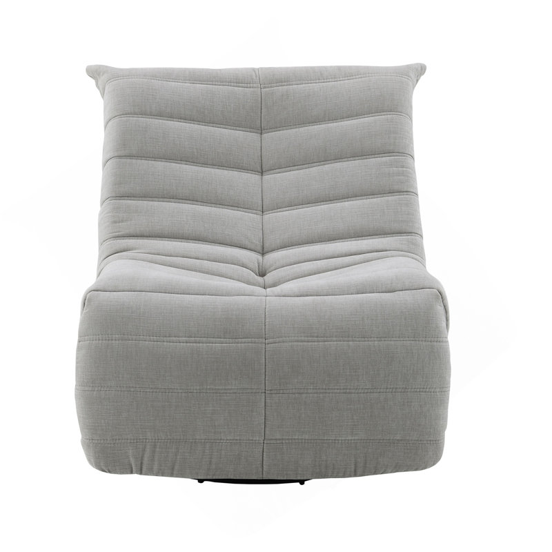 Fauteuil inclinable oscillant en chenille Talmon Oyster, Gris huître