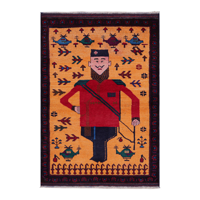 Hand Knotted Wool Geometric Area Rug
