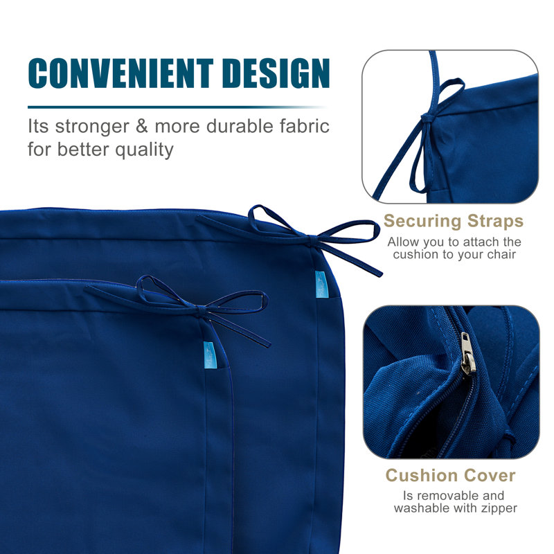 Housse de coussin d'extérieur 4 pièces CAYIP, Bleu