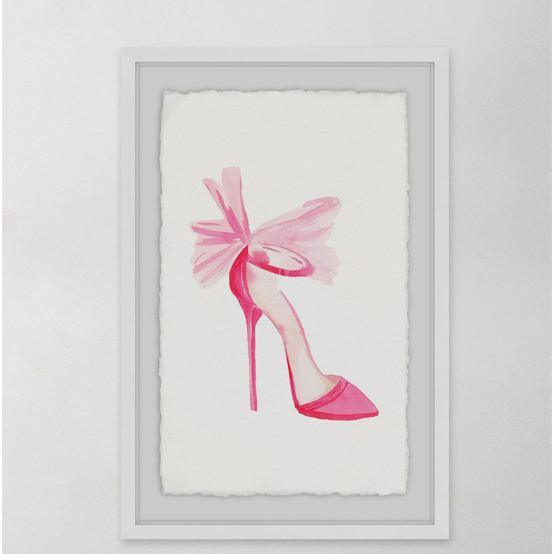 «Pink High Heels», reproduction d'art encadrée, H 45 po x l 30 po