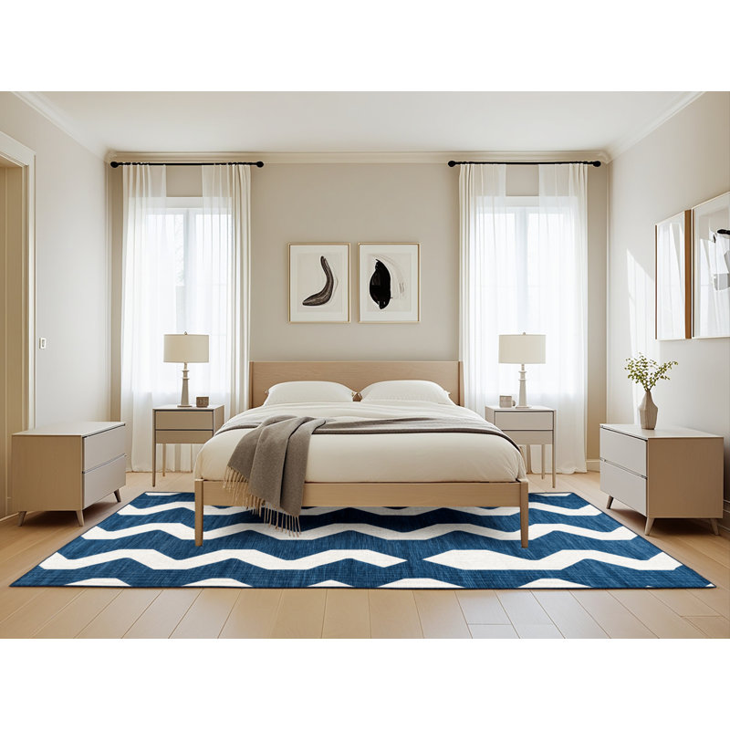 Tapis botanique brun lavable à la machine, Rectangle 5 pi x 8 pi