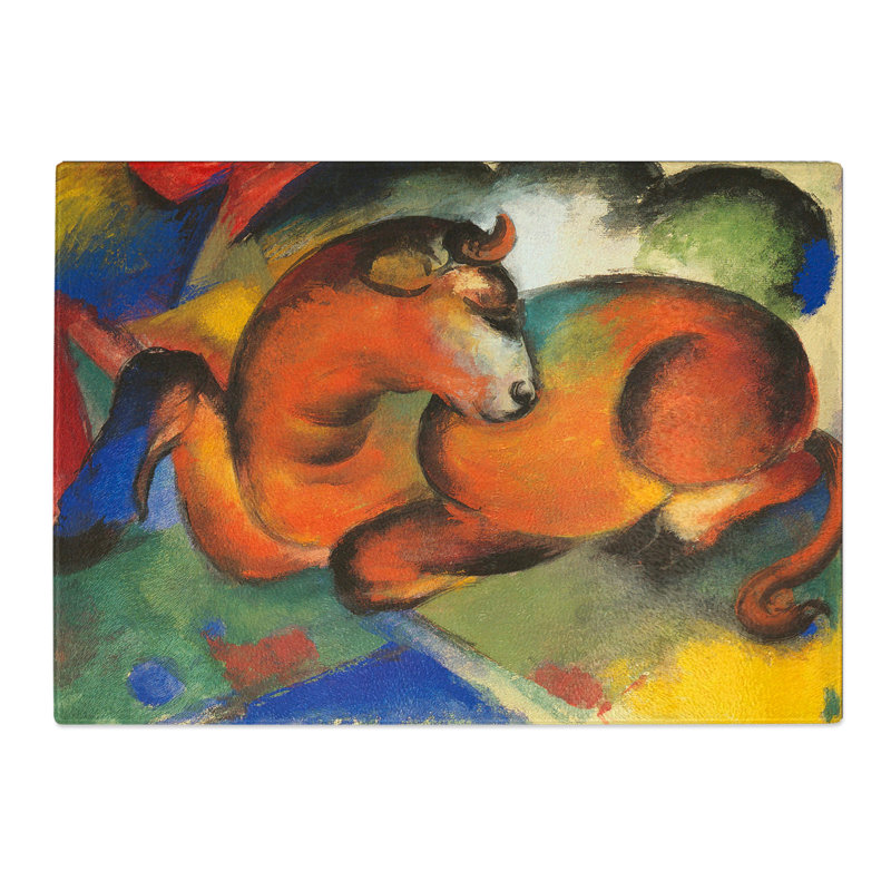 Red Bull by Franz Marc Chopping Board, 0.4cm H x 28.5cm W x 39cm L