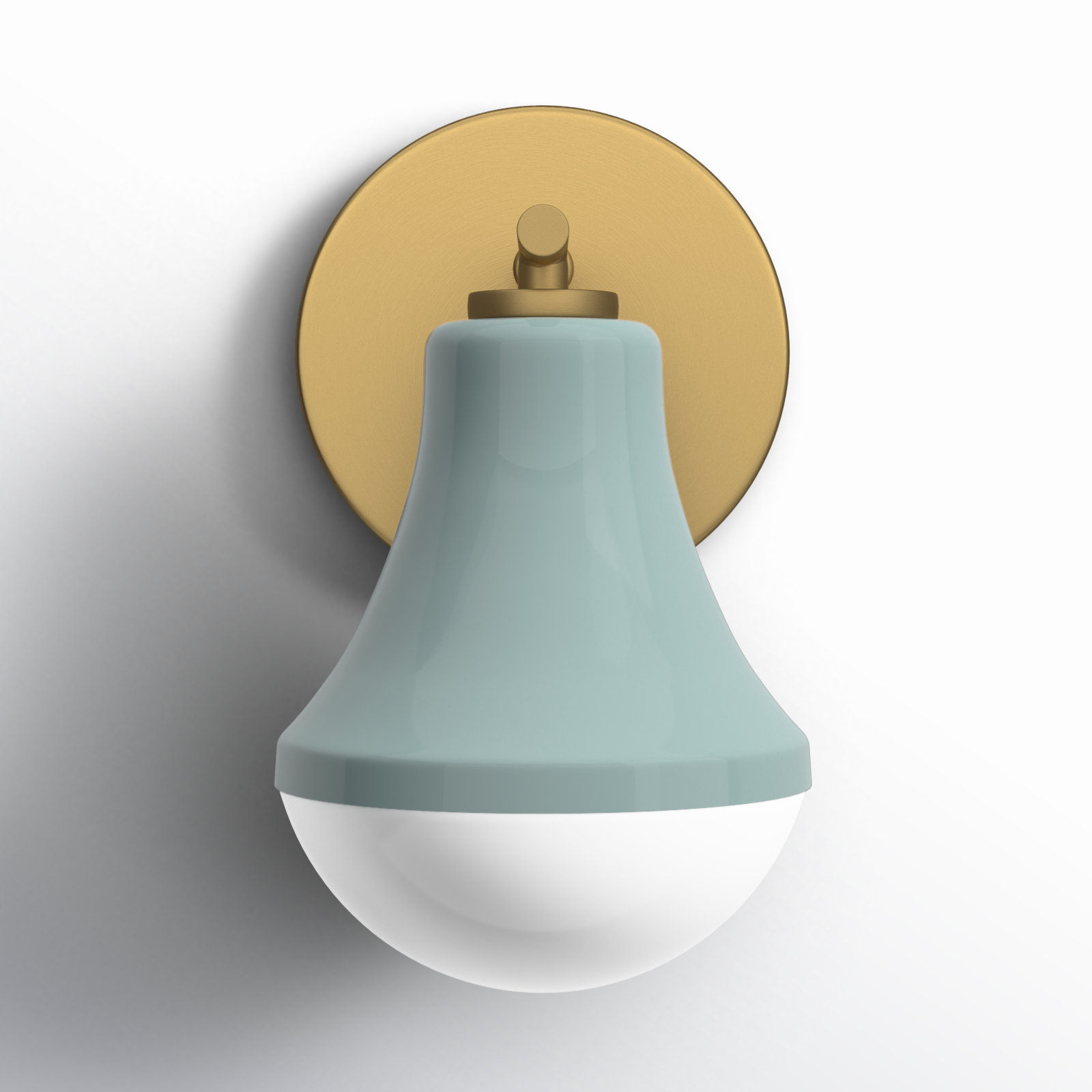 Christine Single Frosted Vanity Light, Seafoam