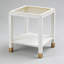 Table de bout en verre de style moderne, table carrée 2 couches