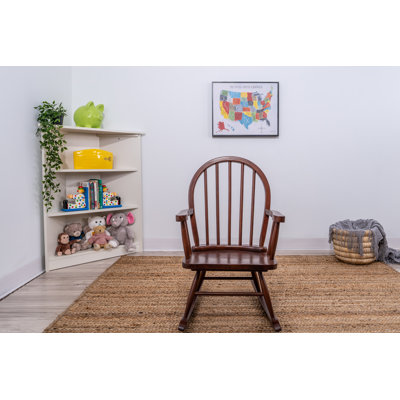 Kids 12'' Wood Rocking Chair and Ottoman