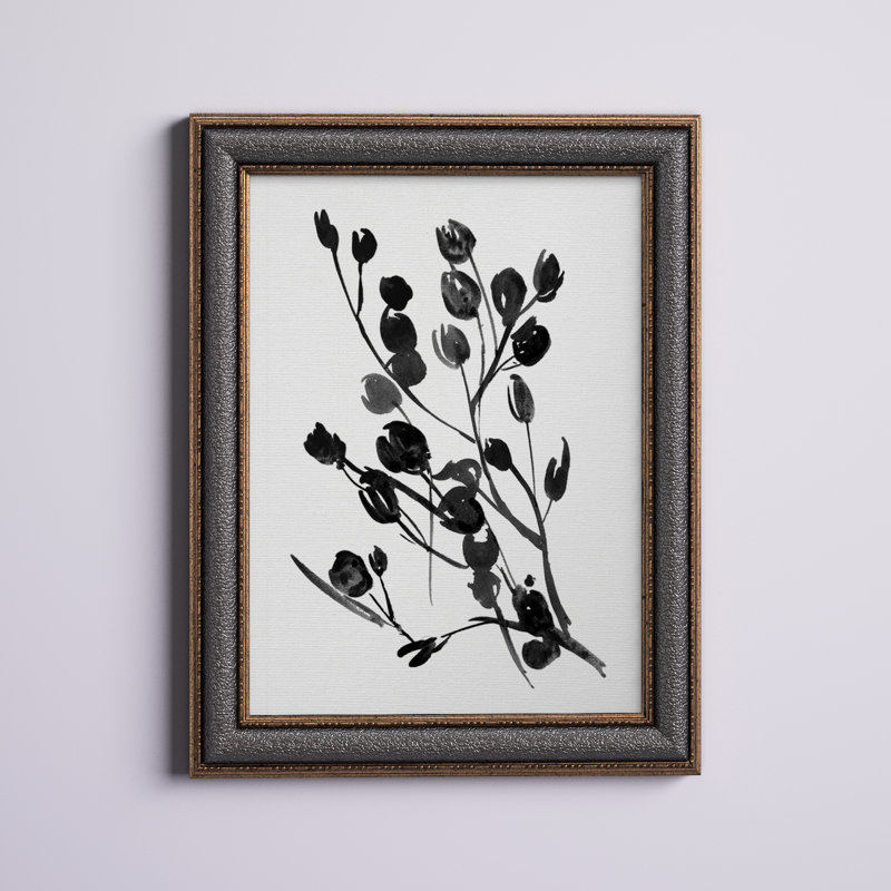 Expressive Floral I, toile encadrée de qualité supérieure - prête à être accrochée, H 20 po x l 16 po x P 2,5 po