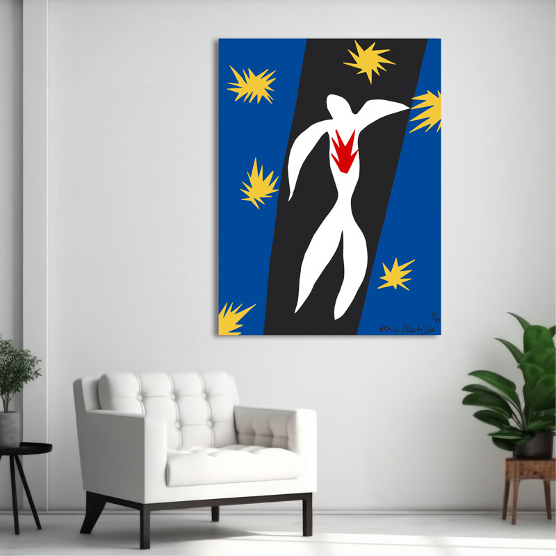 3HM7483 The Fall Of Icarus by Henri Matisse - Wrapped Canvas Print, 80cm H x 60cm W
