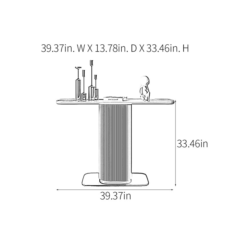 Console moderne minimaliste, H 33,46 po x l 39,37 po x P 13,78 po