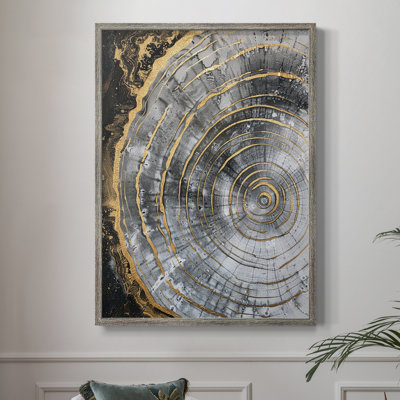 Série ABSTRACT CCxxvii, reproduction encadrée - bois massif