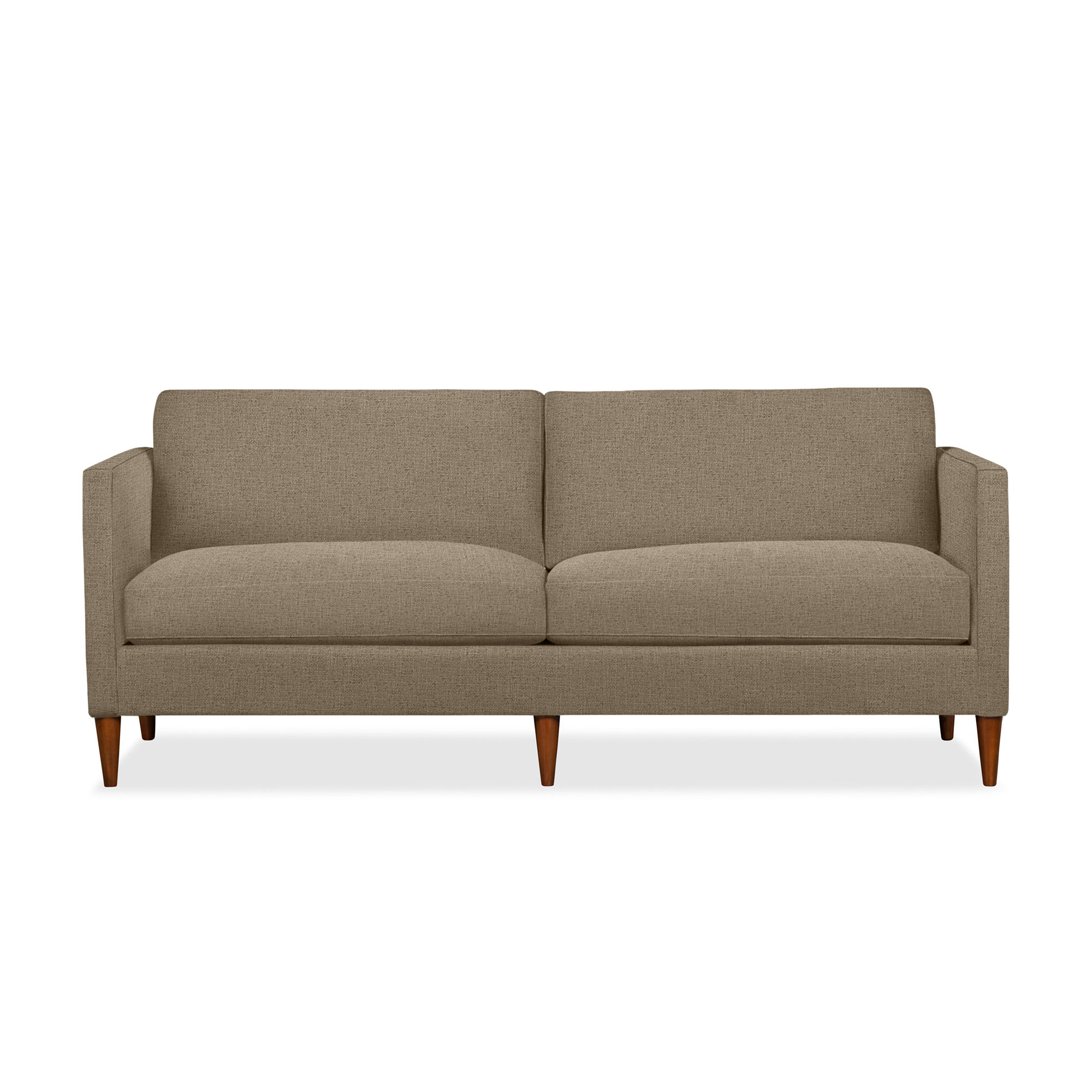 Clifford 87" Upholstered Custom Sofa, Zuma Natural Textured Linen