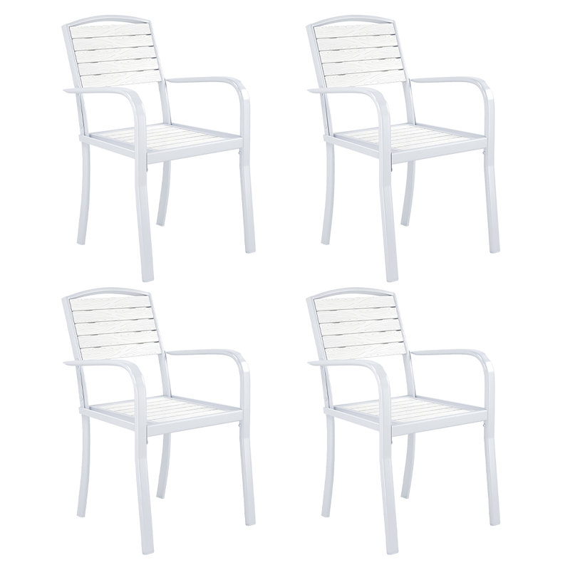 Disassemble plastic wood armchair, White