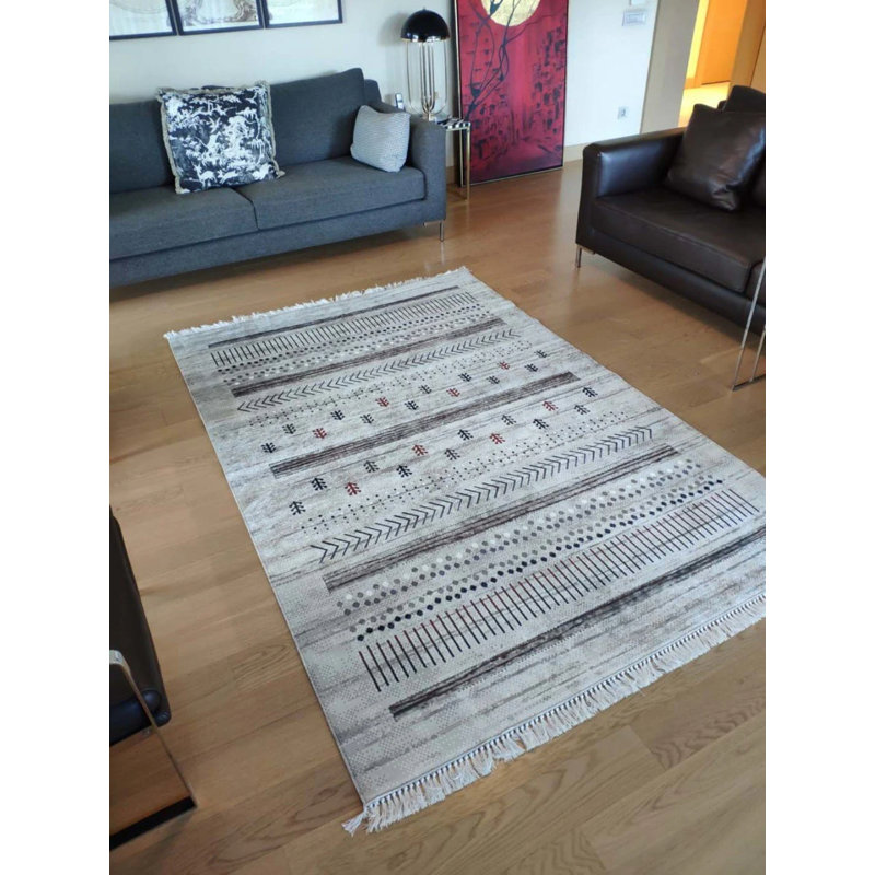 Tapis Masanao avec envers antidérapant, Carré 3 pi 3 po